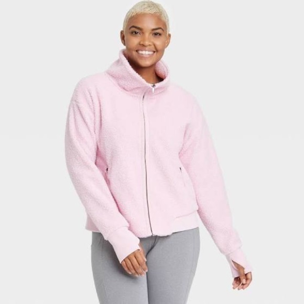⭐️All In Motion WOMEN'S SHERPA FULL ZIP FLEECE‎ JACKET size XS